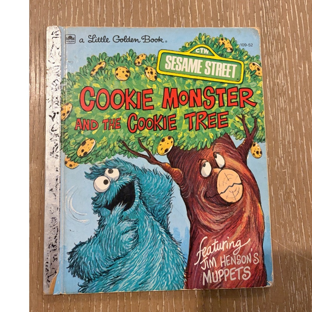 Vintage Sesame Street Cookie Monster and the Cookie Tree Little Golden Book 1977